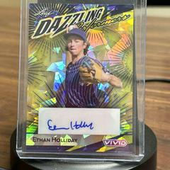 Ethan Holliday [Navy Blue Crystal] #BA-EH1 Baseball Cards 2023 Leaf Vivid Autograph Prices