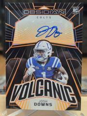 Josh Downs [Electric Etch Orange] #14 Football Cards 2023 Panini Obsidian Volcanic Signature Prices