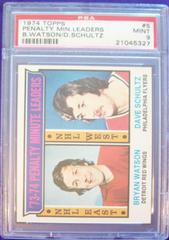 Penalty Min. Leaders [B. Watson, D. Schultz] Hockey Cards 1974 Topps Prices
