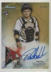Daulton Varsho [Gold Refractor] Baseball Cards 2021 Bowman Sterling Rookie Autographs Prices
