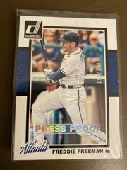 Freddie Freeman [Silver Press Proof] #7 Baseball Cards 2014 Donruss Prices