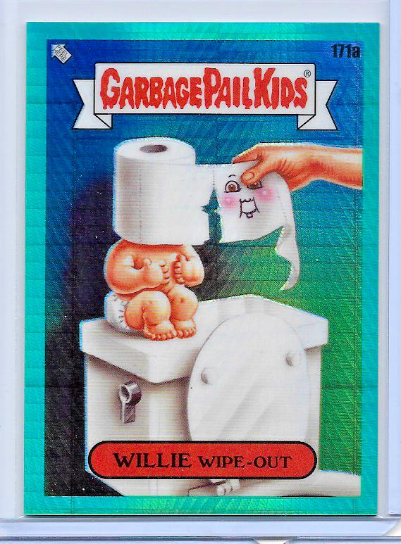 WILLIE Wipe-Out [Aqua Prism Refractor] #171a 2022 Garbage Pail Kids Chrome