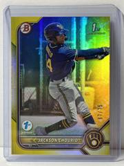 Jackson Chourio [Yellow Foil] #BPPF-79 Baseball Cards 2022 Bowman 1st Edition Prices