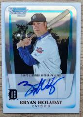 Bryan Holaday [Gold Refractor Autograph] Baseball Cards 2011 Bowman Chrome Prospects Prices