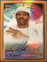 Vince Carter [Orange Refractor] #FA-VC Basketball Cards 2021 Topps Finest Autographs Prices