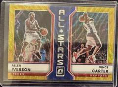 Allen Iverson, Vince Carter [Gold Wave] #19 Basketball Cards 2022 Panini Donruss Optic All Stars Prices