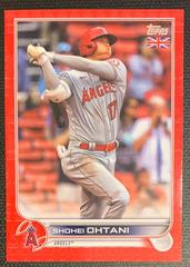Shohei Ohtani [Red] #1 Baseball Cards 2022 Topps UK Edition Prices
