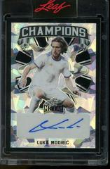 Luka Modric [Black Crystal] Soccer Cards 2022 Leaf Metal Champions Autographs Prices