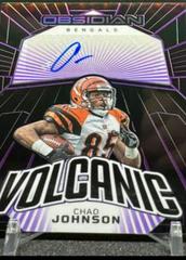 Chad Johnson [Electric Etch Purple] #23 Football Cards 2023 Panini Obsidian Volcanic Signature Prices
