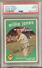 Willie Jones [White Back] #208 Baseball Cards 1959 Topps Prices