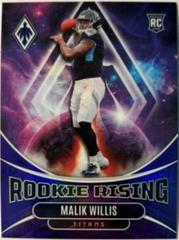 Malik Willis [Purple] #RIS-2 Football Cards 2022 Panini Phoenix Rookie Rising Prices