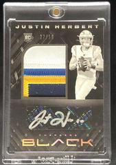 Justin Herbert [Patch Autograph Silver] Football Cards 2020 Panini Black Prices