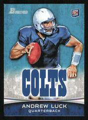 Andrew Luck [Holding Football] #150 Football Cards 2012 Bowman Prices