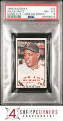 Willie Mays [Hand Cut Looking Down] #12 Baseball Cards 1965 Bazooka Prices