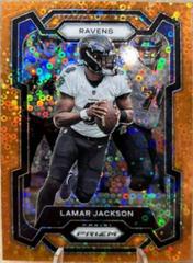 Lamar Jackson [Orange Disco] Football Cards 2023 Panini Prizm Prices