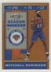 Mitchell Robinson [Orange] Basketball Cards 2019 Panini Contenders Optic Prices