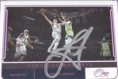 Nikola Jokic [Pink] Basketball Cards 2021 Panini One and One Timeless Moments Autographs Prices