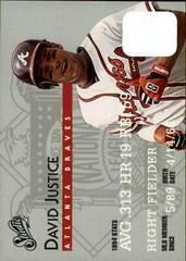 David Justice #31 Baseball Cards 1995 Studio Prices