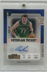 Luka Doncic [Clear] Basketball Cards 2021 Panini Contenders Veteran Ticket Autograph Prices