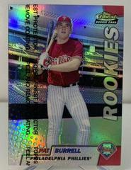 Pat Burrell [Refractor w/ Coating] Baseball Cards 1999 Finest Prices