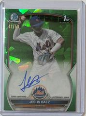 Jesus Baez [Green] Baseball Cards 2023 Bowman Chrome Sapphire Autographs Prices