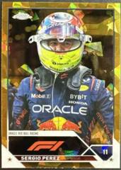 Sergio Perez [Gold Refractor] #10 Racing Cards 2023 Topps Chrome Formula 1 Prices