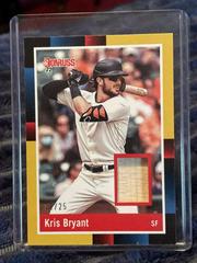 Kris Bryant [Gold] #R88M-KB Baseball Cards 2022 Panini Donruss Retro 1988 Materials Prices