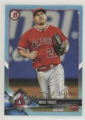 Mike Trout [Sky Blue] #1 Baseball Cards 2018 Bowman Prices