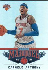 Carmelo Anthony Basketball Cards 2012 Panini Marquee Prices