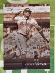 Ronald Acuna Jr. [Sepia Filter] #1 Baseball Cards 2022 Topps Black and White Prices