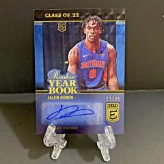 Jalen Duren [Blue] Basketball Cards 2022 Panini Donruss Elite Rookie Yearbook Autographs Prices