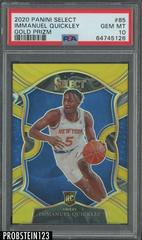 Immanuel Quickley [Gold Prizm] Basketball Cards 2020 Panini Select Prices