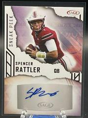 Spencer Rattler [Gold] #SPA-SR Football Cards 2023 Sage Sneak Peek Autographs Prices