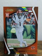 Ja'Marr Chase [Orange] Football Cards 2021 Panini Absolute Prices