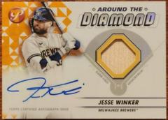 Jesse Winker [Orange] #ADR-JWI Baseball Cards 2023 Topps Pristine Around the Diamond Autograph Relic Prices