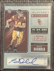 Sam Darnold [Playoff Autograph] #101 Football Cards 2018 Panini Contenders Draft Picks Prices
