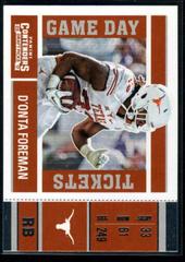 D'Onta Foreman #20 Football Cards 2017 Panini Contenders Draft Picks Game Day Prices