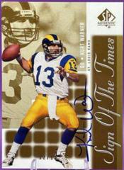 Kurt Warner [Gold] #KW Football Cards 2000 SP Authentic Sign of the Times Prices