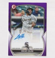 Oscar Colas [Purple] #PPA-OC Baseball Cards 2023 Bowman Paper Prospect Autographs Prices