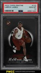 LeBron James Basketball Cards 2003 Topps Pristine Prices