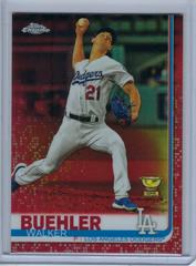 Walker Buehler [Red Refractor] #90 Baseball Cards 2019 Topps Chrome Prices