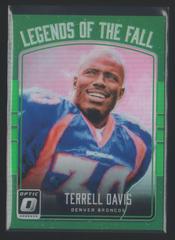 Terrell Davis [Green] Football Cards 2016 Panini Donruss Optic Legends of the Fall Prices