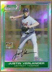 Justin Verlander [Refractor] #217 Baseball Cards 2006 Bowman Chrome Prices