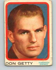 Don Getty Football Cards 1963 Topps CFL Prices