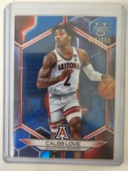 Caleb Love [Blue Refractor] #2 Basketball Cards 2023 Bowman Best University Prices