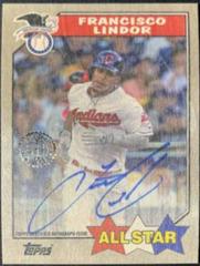 Francisco Lindor [Ash Wood] Baseball Cards 2017 Topps 1987 Autographs Prices