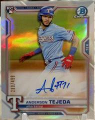Anderson Tejeda [Refractor] #BCRA-AT Baseball Cards 2021 Bowman Chrome Rookie Autographs Prices
