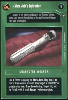 Mara Jade's Lightsaber Star Wars CCG Enhanced Jabba's Palace