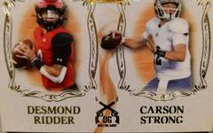 Desmond Ridder, Carson Strong [White Platinum] Football Cards 2022 Wild Card Matte Dueling Guns Prices