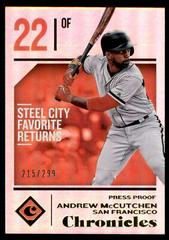 Andrew McCutchen [Press Proof] #53 Baseball Cards 2018 Panini Chronicles Prices